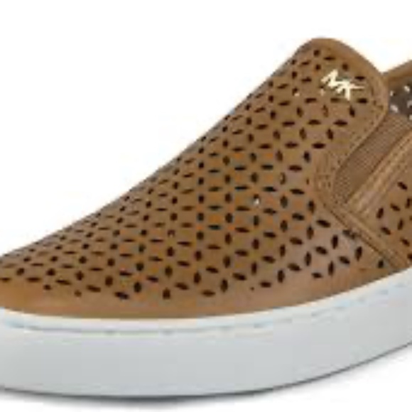 NIB Michael Kors Olivia Slip On Sneakers PEANUT - Picture 1 of 4